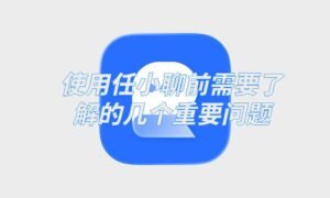 使用任小聊前需要了解的几个重要问题